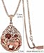 Calors Vitton Rose Gold Plated Flower Water Drop Crystal Long Sweater Chain Pendant Necklace peach pink 11