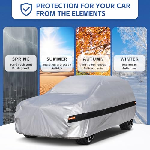 Holthly Funda de Coche de 10 Capas para Chevrolet Suburban(1973-2024),Fundas de Coche para automóviles para Todo Tipo de Clima, Impermeable, protección contra el Sol, la Nieve, la Lluvia,el Viento,el
