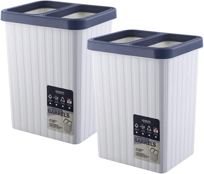 ZYL Cubo de Basura para el hogar Compartimiento Grande de plástico con