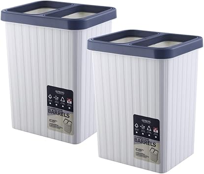 ZYL Cubo de Basura para el hogar Compartimiento Grande de plástico con