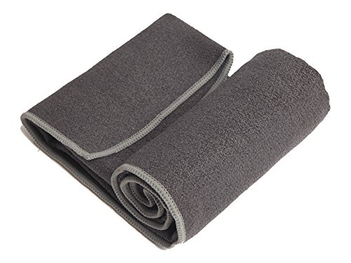 YogaRat Hand Charc-Ash 100% Microfiber Yoga Towels Size (15″ x 24″) Charcoal/Ash