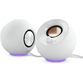 Creative Pebble SE 2.0 Desktop Speakers for PC/Laptop, White | 2.0 speakers, USB-Powered, Compact, Stereo, Desktop Speakers, PC Audio, Minimal Design, Laptop Speakers, White