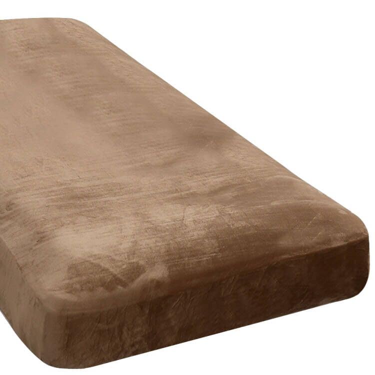 Photo 1 of H.VERSAILTEX Velvet Stretch Individual Chaise Cover Sectional Couch Covers for L Shaped Sofa Both Left/Right Furniture Protector Seat Cushion Sofa Cover (1 Piece Chaise Cover, Camel)
