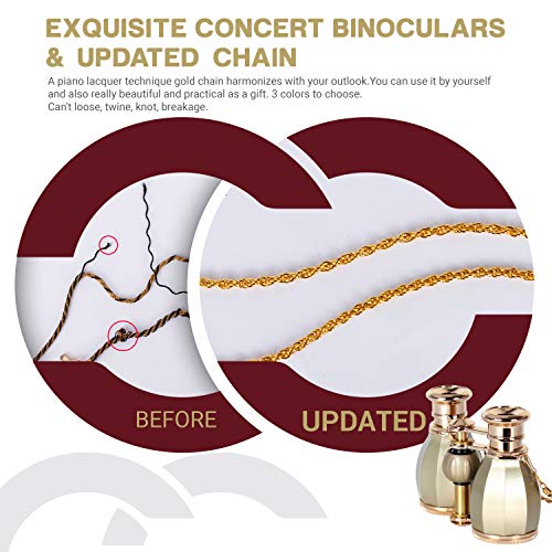 ESSLNB Opera Glasses Binoculars for Women Adults 4X30mm Theater Glasses