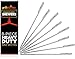 Grillaholics Skewers, Top Barbecue Grilling Accessories, Grill Delicious Kabobs and Brazilian BBQ on Gas and Charcoal Grills, Reusable Metal Unlike Bamboo, Set of 8 Stainless Steel Shish Kebab Sticks