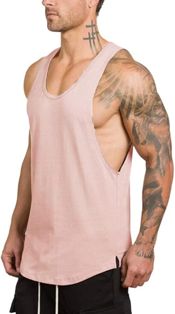 Men Loose Gym Tank Tops Quick Dry Sleeveless Sports Men Fitness