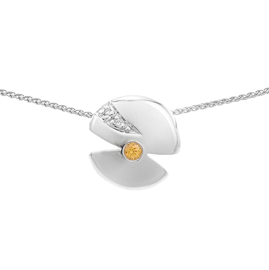 Orphelia Jewelry ZH-4369 Pavé Set Very Small Inclusions (VS1) White/Wessel (H) Brilliant Cut Diamond 5.0 Grams Sterling Silver 925 Pendant