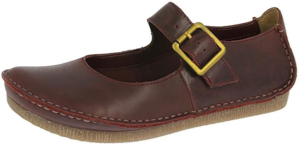 Amazon.com | CLARKS Womens Janey June Shoes Wine Leather | Shoes