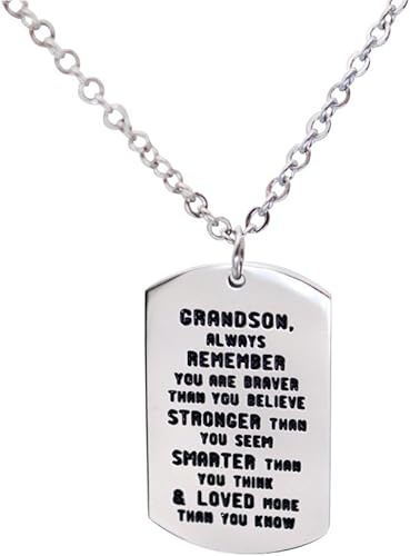grandson dog tag necklace
