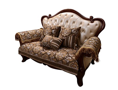 Sideli Green Sofa Slipcover Chenille Anti Slip Cover Luxury Sofa Throw Pad Furniture Protector Sold By Piece Rather Than Set Non-slip (27.6"x70", Aosailo- dark green) - Thumbnail 4