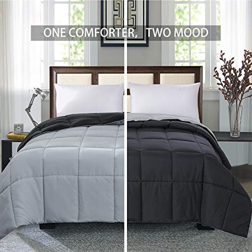 Homelike Moment King Lightweight Comforter Black All Season Down Alternative Bed Comforter
