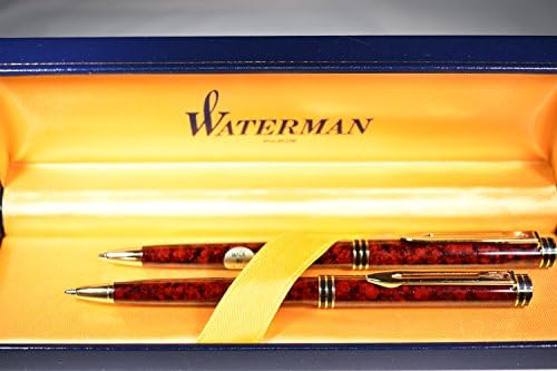 Waterman Exclusive Red Marble Ballpen and Pencil set
