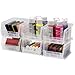 Akro-Mils 30210 AkroBins Plastic Storage Bins, Space-Saving Stackable Bins for Garage, Pantry, Craft Organization, 5-Inch x 4-Inch x 3-Inch, Clear, 6-Pack
