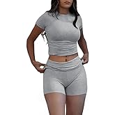 Nimsruc Two Piece Lounge Sets For Women short sets