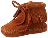 Minnetonka Fringe Bootie (Infant/Toddler),Brown,2 M US Infant