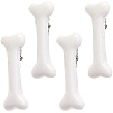 Lurrose 4pcs Dog Bone Hairpins Halloween Christmas Decorative Hair Clips Glowing Cosplay Costume Hair Accessories, As Shown, 