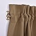 NICETOWN French Door Curtain for Closet - Privacy Enhancing Blackout Sidelight Patio Door Curtain Panel with Adjustable Hook & Loop (1 Piece, W54 x L40 inches, Cappuccino)