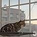 Cat Window Perch, Mounted Cat Bed, Pet Perch with 4 Big Suction Cups, Holds up to 40 lb, Black