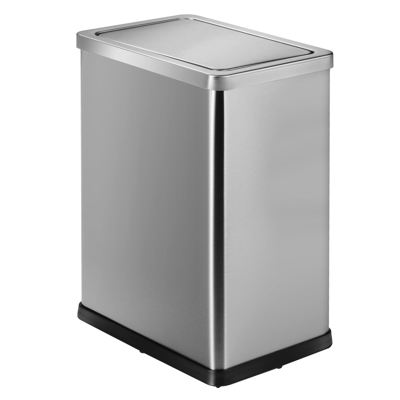 Photo 1 of JINYCOME Stainless Steel Bathroom Trash Can with Swing Lid,4gallon Small Metal Garbage can Trash Bin Wastebasket for Office Bedroom Powder Room (Stainless Steel)