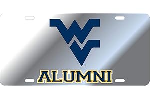 Elite Fan Shop NCAA Mirrored Acrylic License Plate Alumni