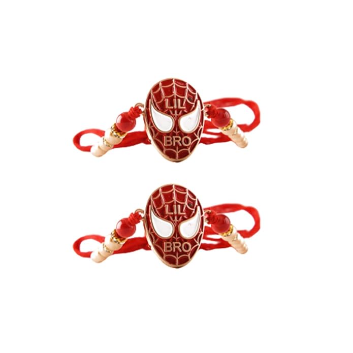 Beingelegant - PACK OF 2 SPIDER MAN Rakhi for Brother with Roli Chawal