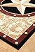 Furnish my Place 626 Star Gold Texas Western Star Decor Cowboy Area Rug Stain Resistant, Latex Backed Rugs, Gold (3'6