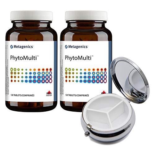 Metagenics PhytoMulti Multivitamin - 120 Tablets [2 PACK] PLUS WIC Tablet Organizer Bundle
