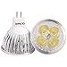 ELINKUME MR16 LED 5W Light Bulbs,Equivalent 60W Halogen Lamps,GU5.3 Warm White 3000K Energy Saving Bulb,510LM Spotlight Bulb,No Flicker,Aluminum Material,120°Beam Angle,AC 12V,4 Pack