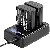 Bonacell 2 Pack Replacement LP-E6 Battery and LCD Dual Charger for Canon EOS 6D Mark II, EOS 70D, 80D, EOS 60D, 60Da, EOS 5D Mark II, EOS 5D Mark III, EOS 5DS, EOS 5DS R, EOS 6D, EOS 7D Camera