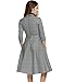 ANGVNS Women's Elegant Vintage 1940's 3/4 Sleeve Large Swing Official Plaid Slim Dress, Black/White Houndstooth, M