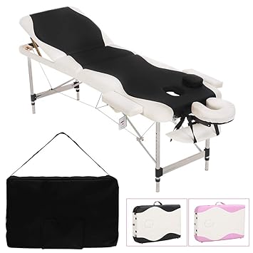 Qivange Portable Beauty Bed 3 Section Aluminium Massage Bed