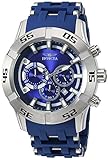 Invicta Men's 'Sea Spider' Quartz Stainless Steel and Polyurethane Watch, Color:Blue (Model: 21817)