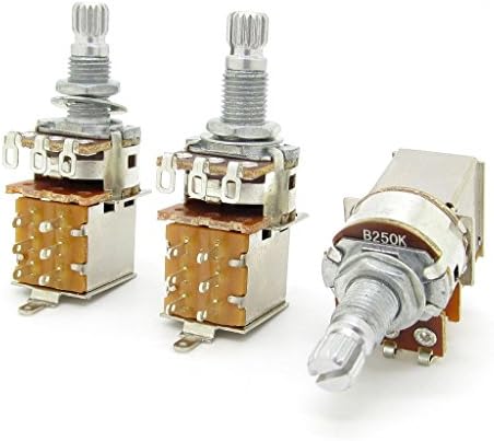 3x B250K Push Pull Control Pots Coil Tap Shaft Guitar Potentiometer Gutiar Parts