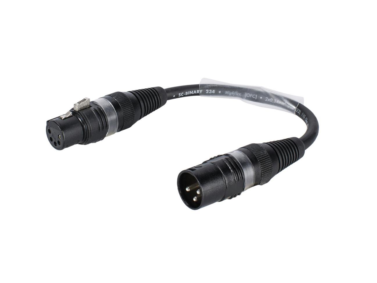 SOMMER CABLE Adapter Cable XLR 3-Pin Male to XLR 5-Pin Female 15 cm | B2WSU0015-SW