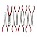 ABN 11in Plier 8-Piece Set - Long Reach Circle, Power Diagonal Cutting, S-Shape, Angled, and Straight Nose Pliers