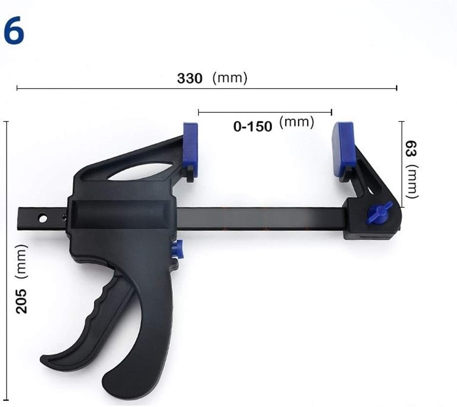 4 36inch Woodworking Clip Bar Quick Clip Grip Ratchet Release Squeeze Woodworking Diy Carpenter Hand Tool Kit With Plastic Grip And Pad Protector F Clamp Size 6inch