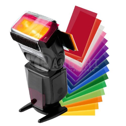 Pangshi 12pc strobist flash color lighting gel pop up f…