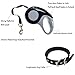 Retractable Dog Leash with Dog Collar ,Adjustable 16.4ft Retractable Pet Leash Dog Lead for Dogs To Training, Walking, Jogging