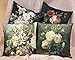 ADORABELLA Museum Floral Collection - Soft Touch Velvet Printed Pillow - Peach Rose Design 17