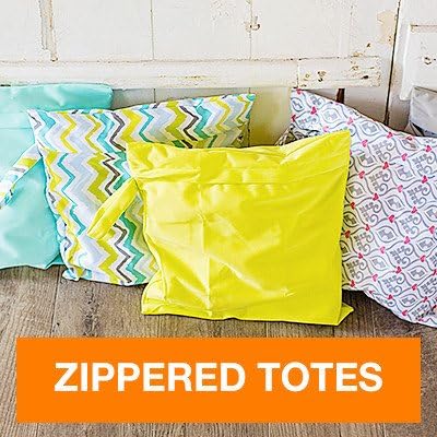 FuzziBunz Zippered Tote Bag, Chevron