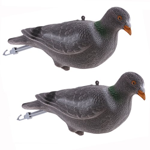 MonkeyJack 2Pcs Pigeon Decoy Hunting Trap Pest Control Garden Defense Deter Scarecrow 30cm - Thumbnail 6