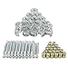 TOVOT 20 Pack Furniture Connecting Fittings w/Pre-Inserted Nuts & Dowels for Cabinet Drawer （12 mm x 15 mm (L x D) ）
