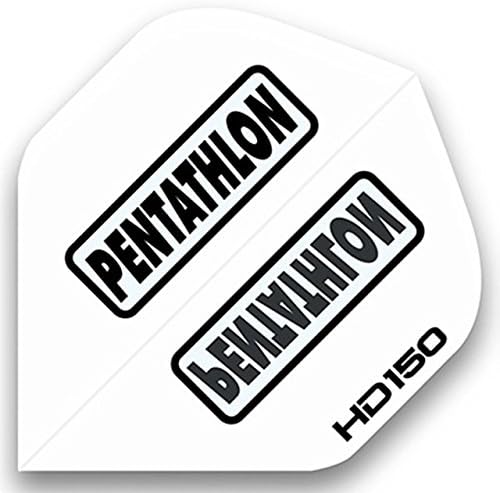 3 Sets of Standard Size Pentathlon HD150 Dart Flights White