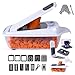 Vegetable Chopper Slicer Dicer Cutter Peeler Cheese Grater. 12-in-1 (22 Pieces). Best Manual Mandoline, Food Chopper, Lemon Squeezer, Egg White Separator, Egg Slicer. Free Cut-Resistant Gloves Brushes