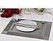 Homcomdoa Placemats Set of 6 for Dining Table Vinyl Gray Place Mats Easy to Clean Table Mat for Kitchen Table.