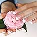 ArtPlus 24pcs Silver Stripe Elegant Touch French Manicure False Nails with Glue Full Cover Long Length Fake Nails Art