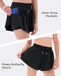 Stelle Girls Flowy Shorts with Pockets Athletic