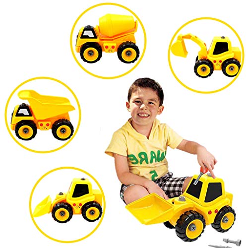 Ktyssp 1PC Fashion Kids Child Baby Disassembly Assembly Cartoon Truck Car Toy (B)