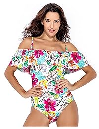 Traje de baño de una pieza con volantes