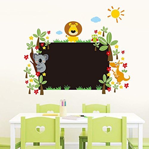 Pakdeevong shop Cute lion animal wall sticker PVC flower chalk board blackboard wall sticker wallpaper decal wallpaper wallpaper kids room decorate house